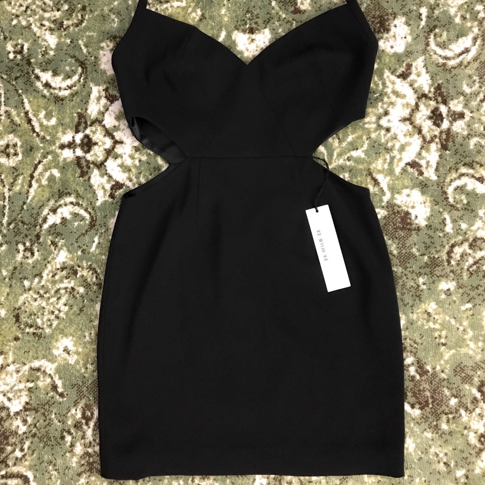 JAY GODFREY Black mini halter dress, NWT.